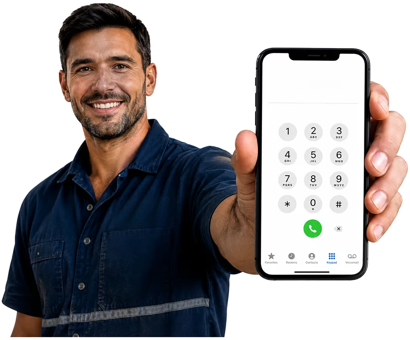 Plumber answering a Yagoona enquiry by phone